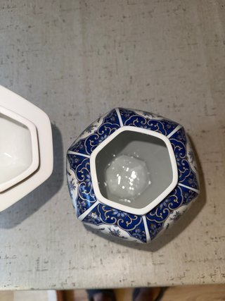Jarrón de cerámica chino con pavos reales