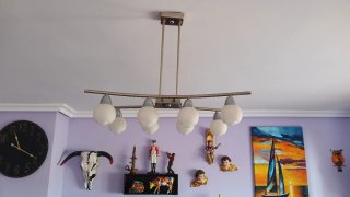 Lámpara de techo moderna plateada