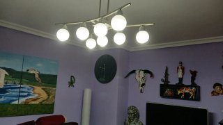 Lámpara de techo moderna plateada