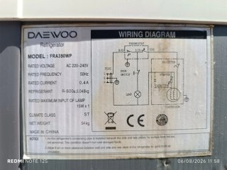Frigorífico de Dos Puertas Daewoo FRA350WP