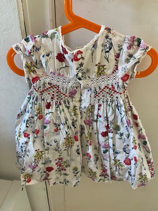 Vestido Tizzas Bebé Flores Smock