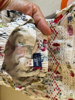 Vestido Tizzas Bebé Flores Smock