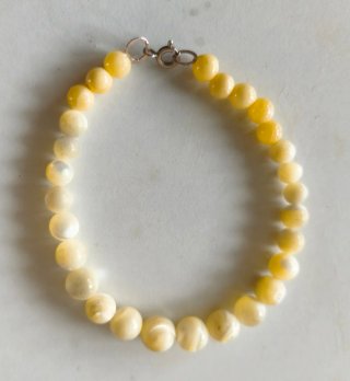 Collar y pulseras de nácar y plata