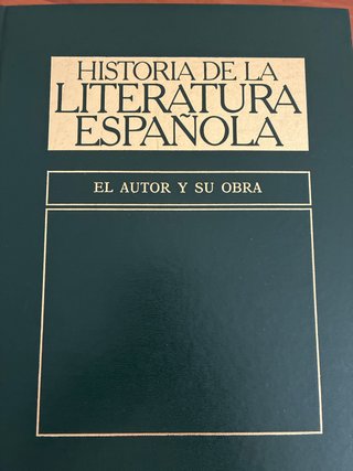 Libro Historia de la literatura española