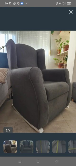 Sillón Mecedora Lactancia Gris