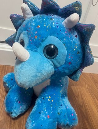 Peluche Triceratops Azul Brillante