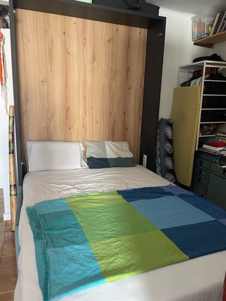 Cama Abatible Vertical con Sofá y colchón 135x190