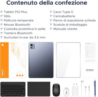 Tablet Android 16 12.2 48GB+256GB, WIFI Bluetooth
