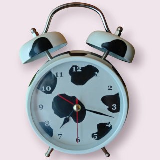Reloj de mesa despertador vintage decoración vaca