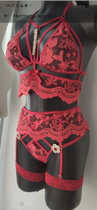 Conjunto Lenceria Brillo Talla Única
