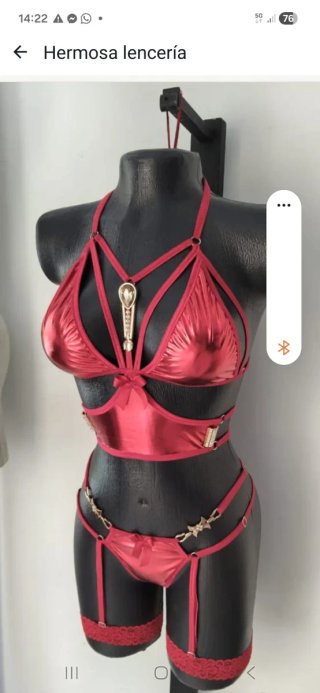 Conjunto Lenceria Brillo Talla Única