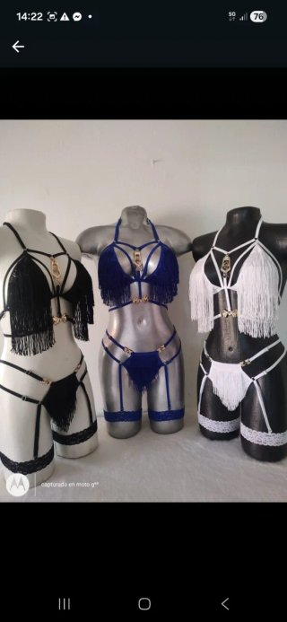 Conjunto Lenceria Brillo Talla Única