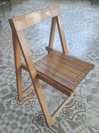 Silla plegable de madera, Aldo Jacober (Italia)