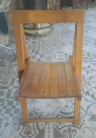 Silla plegable de madera, Aldo Jacober (Italia)