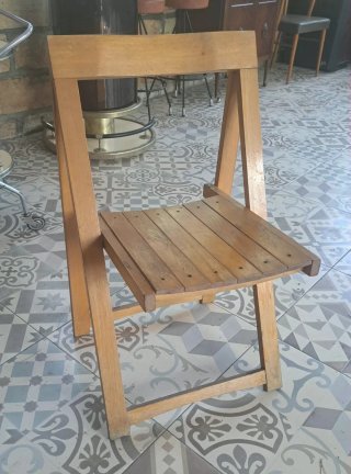 Silla plegable de madera, Aldo Jacober (Italia)