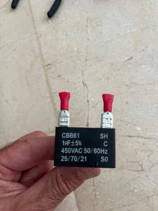 Condensador CBB61 1 µF 450VAC