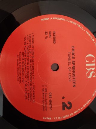 LP Vinilo Bruce Springsteen Tunnel Of Love Origina