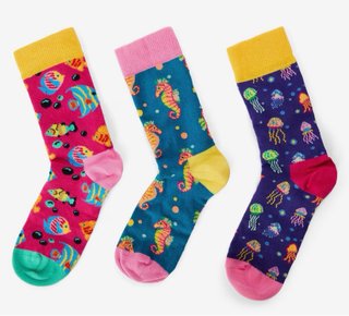 Happy Socks Set 3 Pares Niños Talla 2-3 años