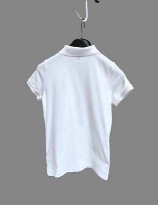 Ralph Lauren Polo Shirt White Cotton Gold Logo XS