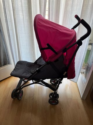 Cochecito de bebé plegable rosa