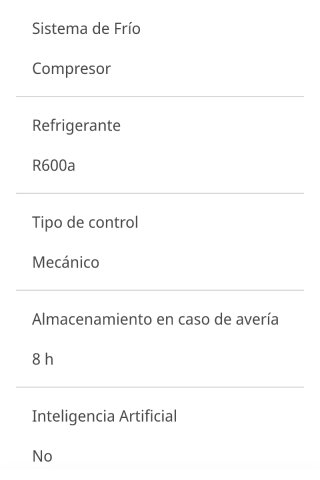 Congelador Ok. bajo encimera blanco