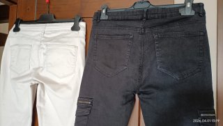 Pantalones ONLY beige y PULL&BEAR negro