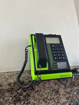 Teléfono retro  Telefónica Negro/Verde