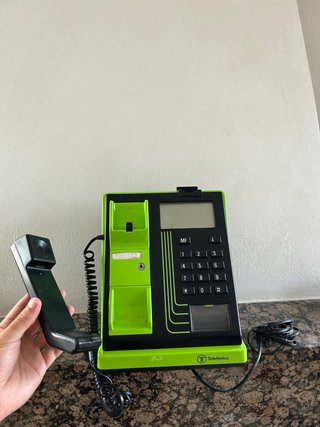 Teléfono retro  Telefónica Negro/Verde