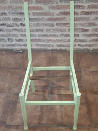 Pareja Sillas Antiguas Restauradas Madera