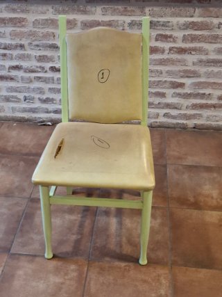 Pareja Sillas Antiguas Restauradas Madera