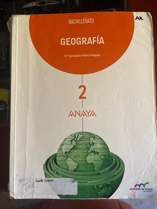 Geografía, 2 Bachillerato