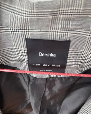 Americana cuadros Bershka