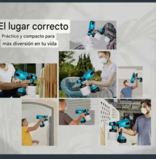 Pistola Pintura Spray Batería Recargable