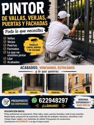 Pintor profesional: Vallas, puertas, fachadas
