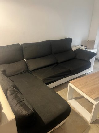 Sofá modular negro y blanco