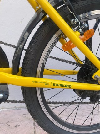 Bicicleta Plegable Amarilla Nueva