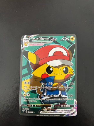 Carta Pokémon VCOS Satoshi Pikachu VMAX