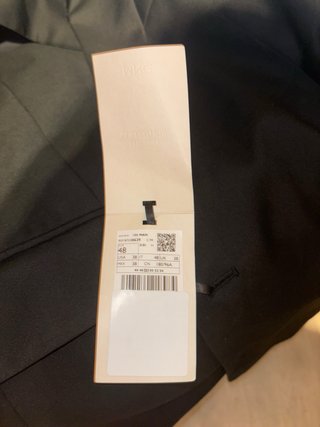 Americana Hombre Cruzada Negra. Talla 48. Nueva