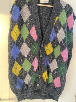 Cardigan di lana vintage uomo taglia L