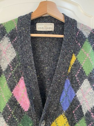 Cardigan di lana vintage uomo taglia L
