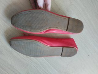 ManoletinasBailarinas rojas polipiel con regalo!