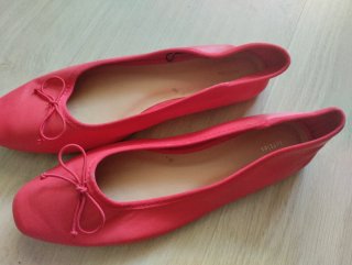 ManoletinasBailarinas rojas polipiel con regalo!
