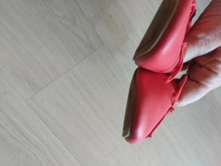 ManoletinasBailarinas rojas polipiel con regalo!