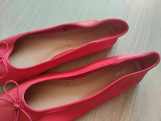 ManoletinasBailarinas rojas polipiel con regalo!