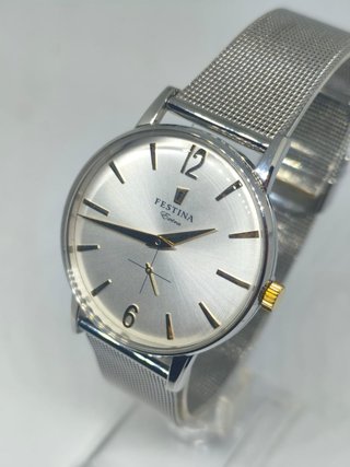 Reloj Festina Extra Esfera Plateada y Correa