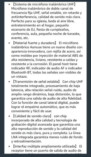 Sistema Karaoke Dual UHF Bluetooth Asmuse