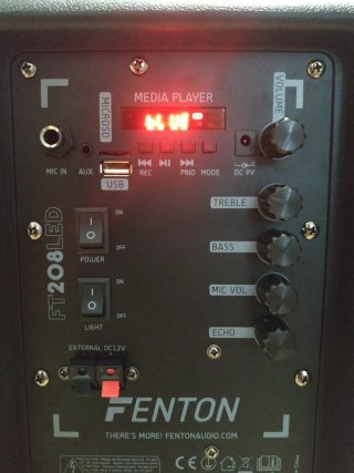 Altavoz Fenton FT208 LED Bluetooth Portátil