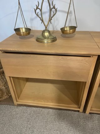 Mesita auxiliar madera y metal