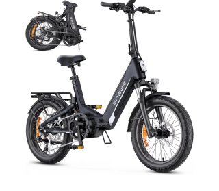 Bicicletta Elettrica Pieghevole Nera