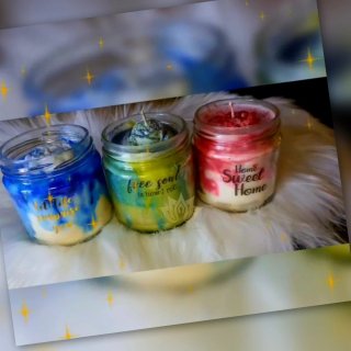 Velas Artesanais Marmoreadas em Vidro